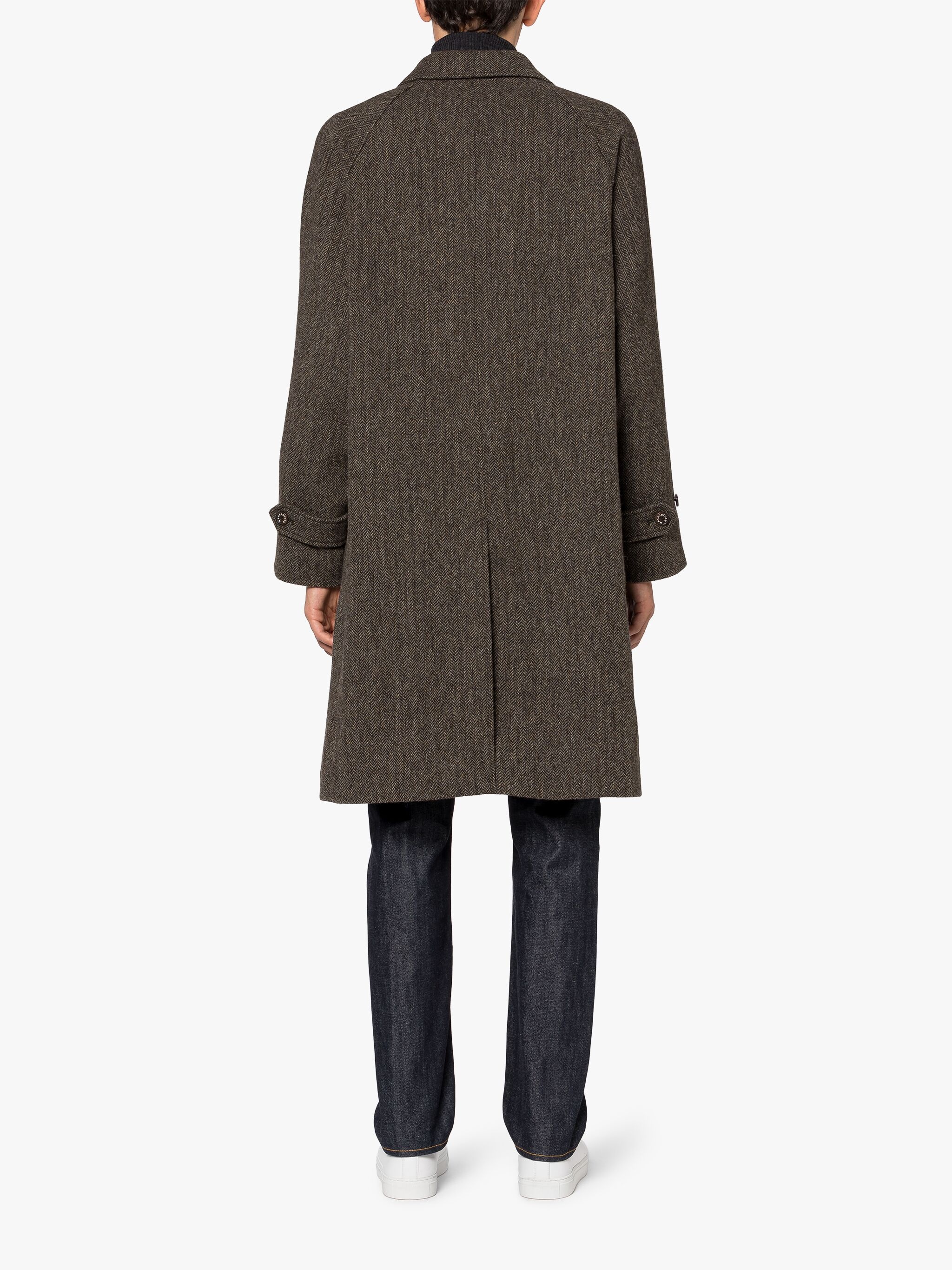 BELFORD BROWN WOOL BALMACAAN COAT - 4