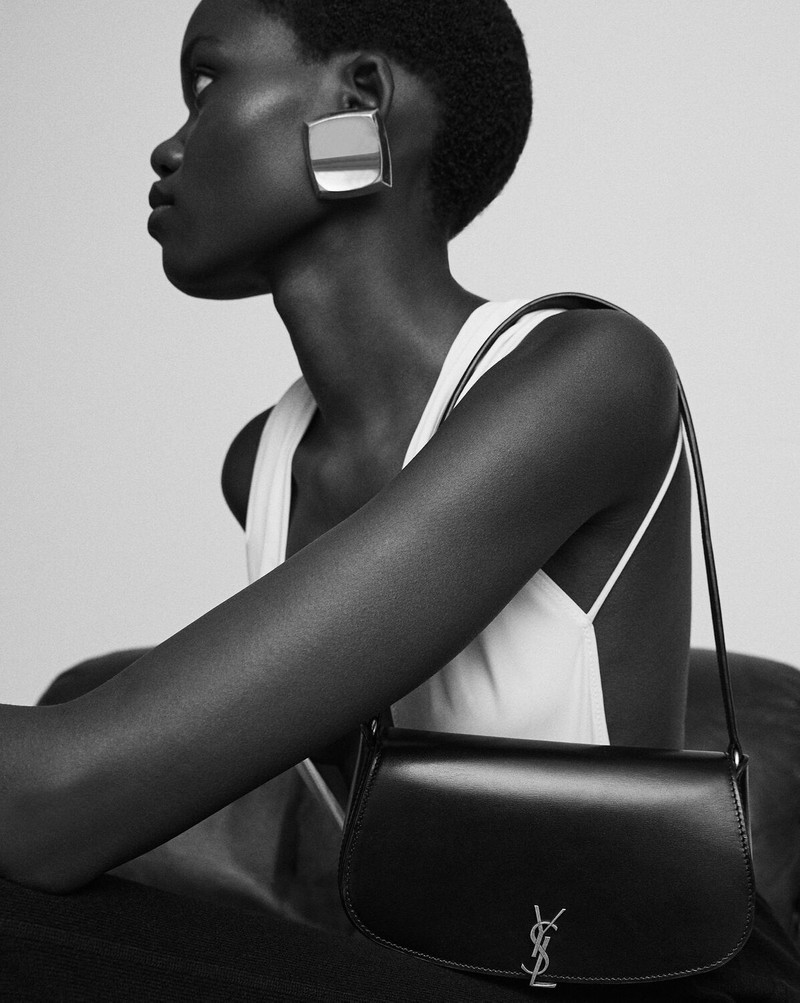 SAINT LAURENT MINI VOLTAIRE IN PATENT LEATHER outlook