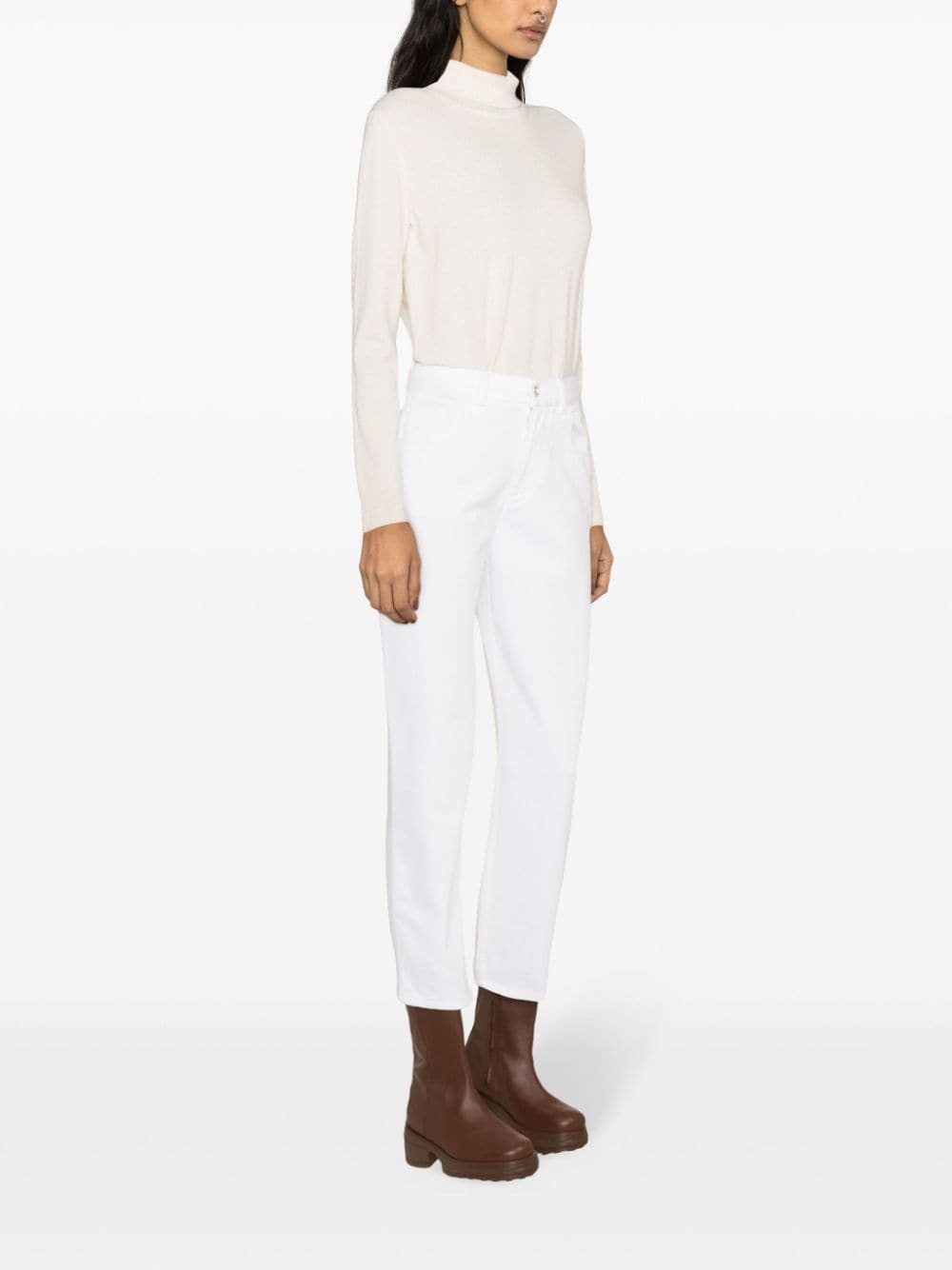 high-rise cropped jeans - 3