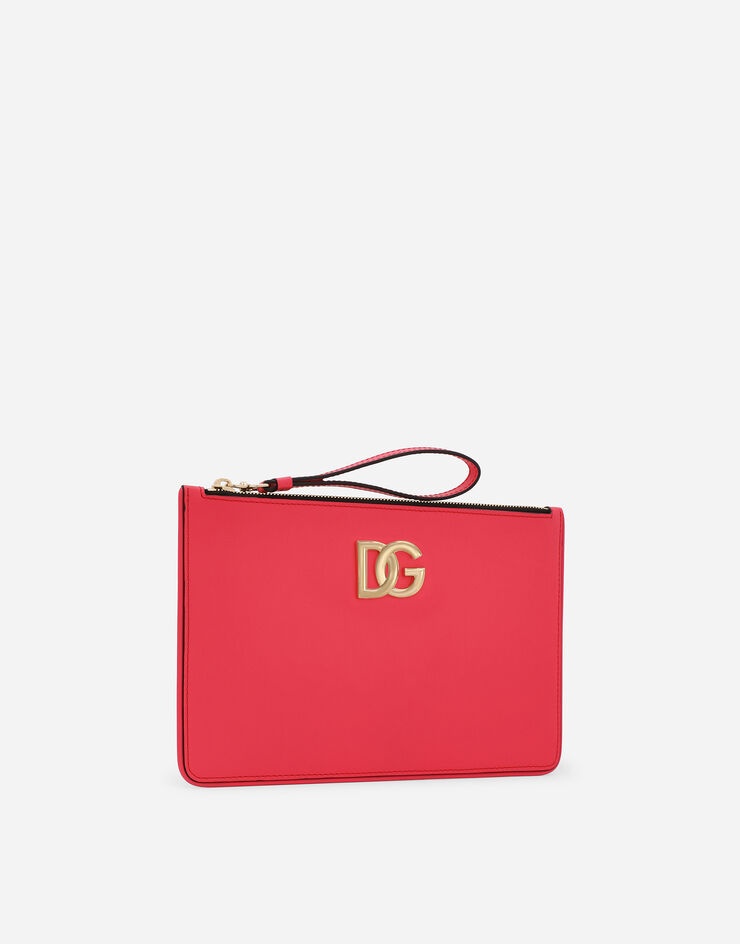 Calfskin clutch with DG logo - 2