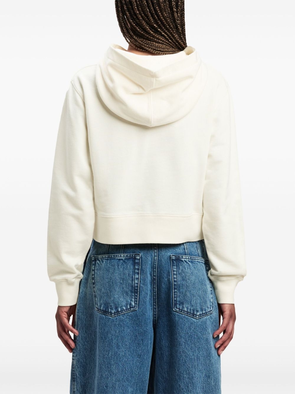 logo-print cotton hoodie - 5