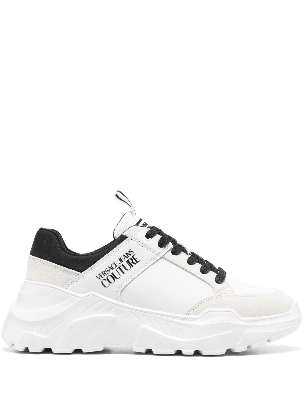 logo-print leather low-top sneakers - 1