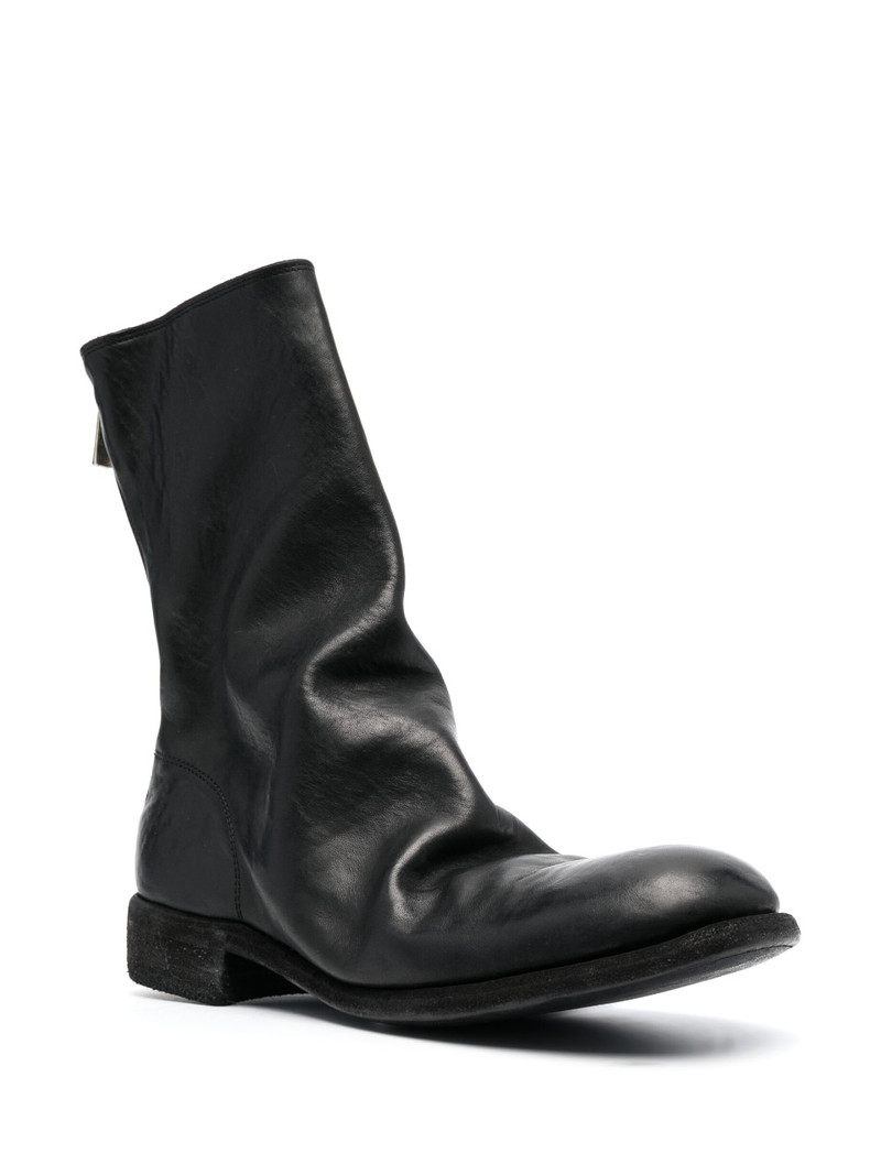 Guidi zip-up leather boots outlook