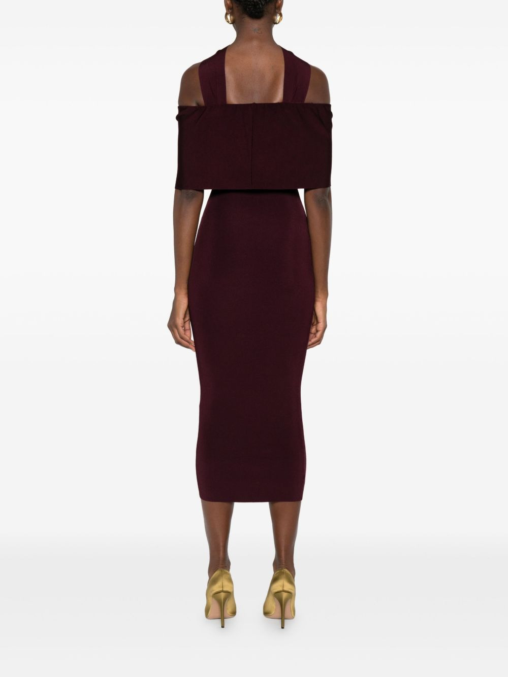 halter-neck ruffled dress - 4