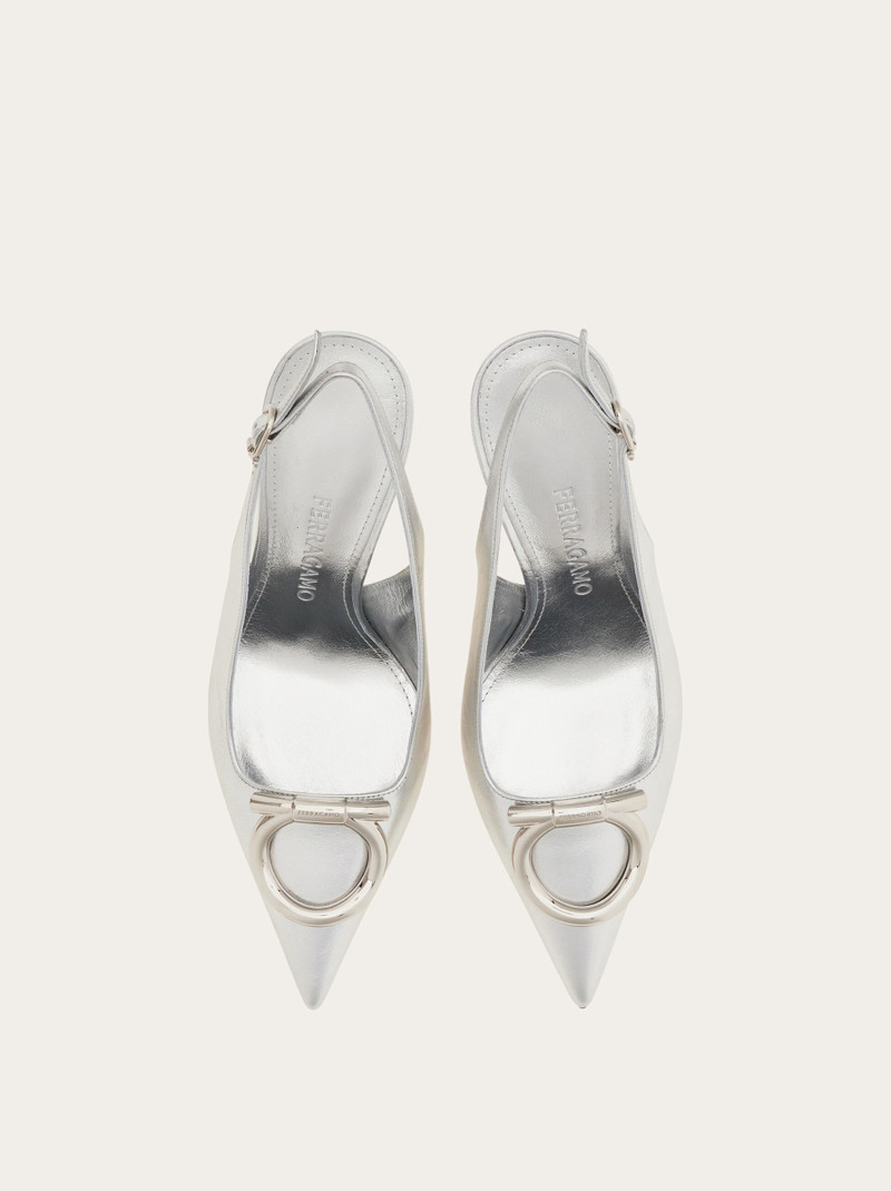 FERRAGAMO Maxi Gancini slingback pump outlook