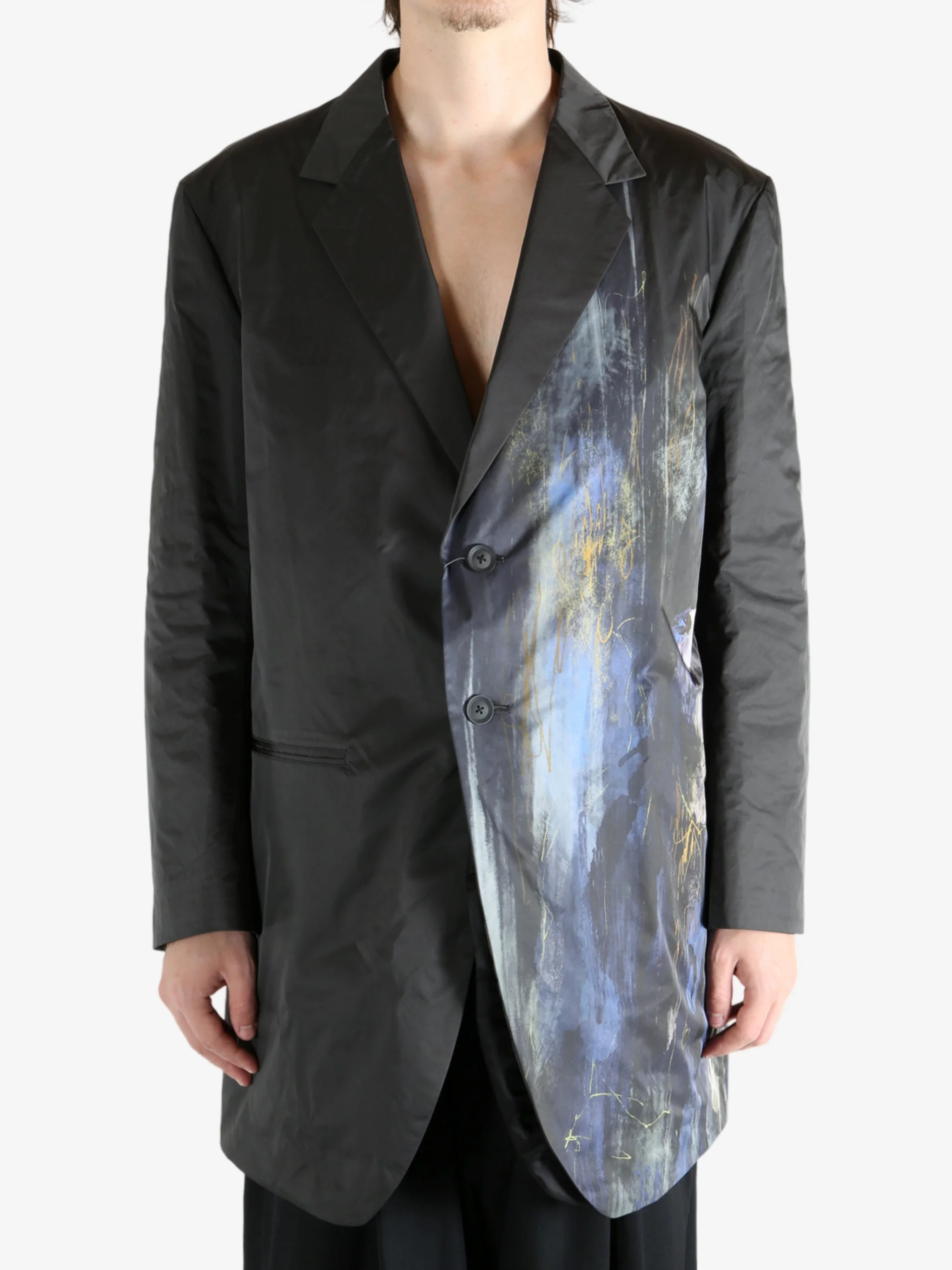 YOHJI YAMAMOTO POUR HOMME - Men Hazy Pt With Liner Jacket - 1