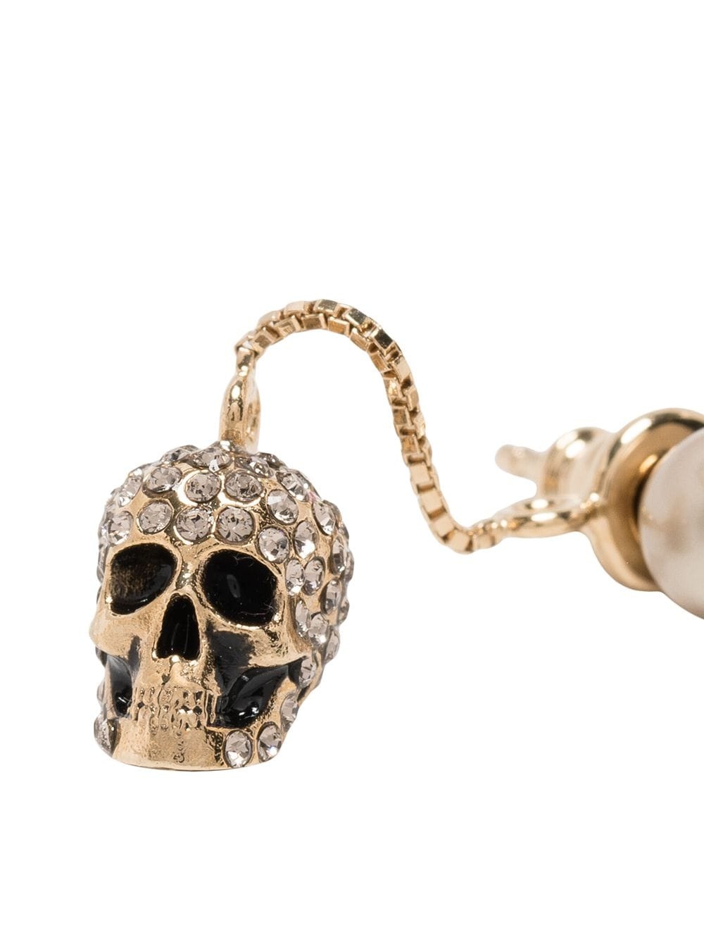 pave skull earrings - 3