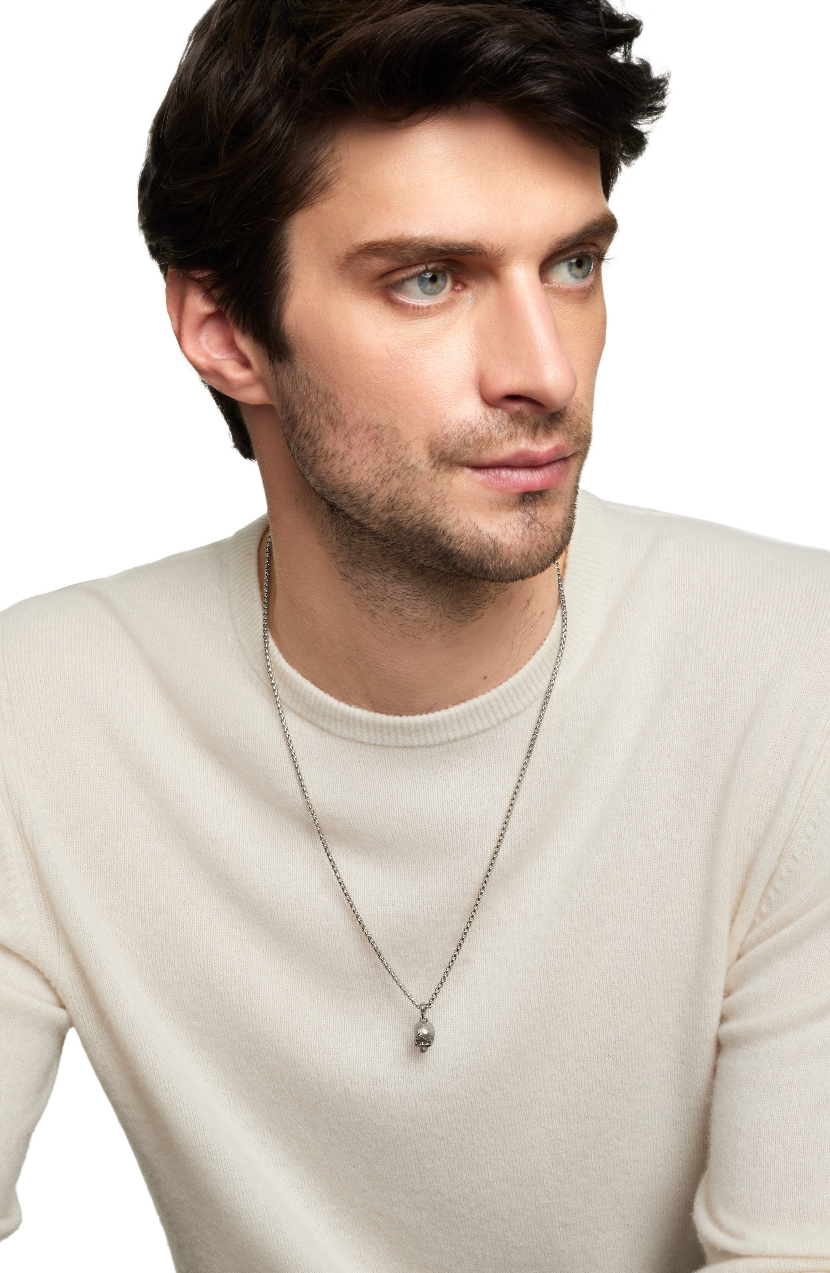 David Yurman Men's Waves Skull Amulet in Silver at Nordstrom - 2