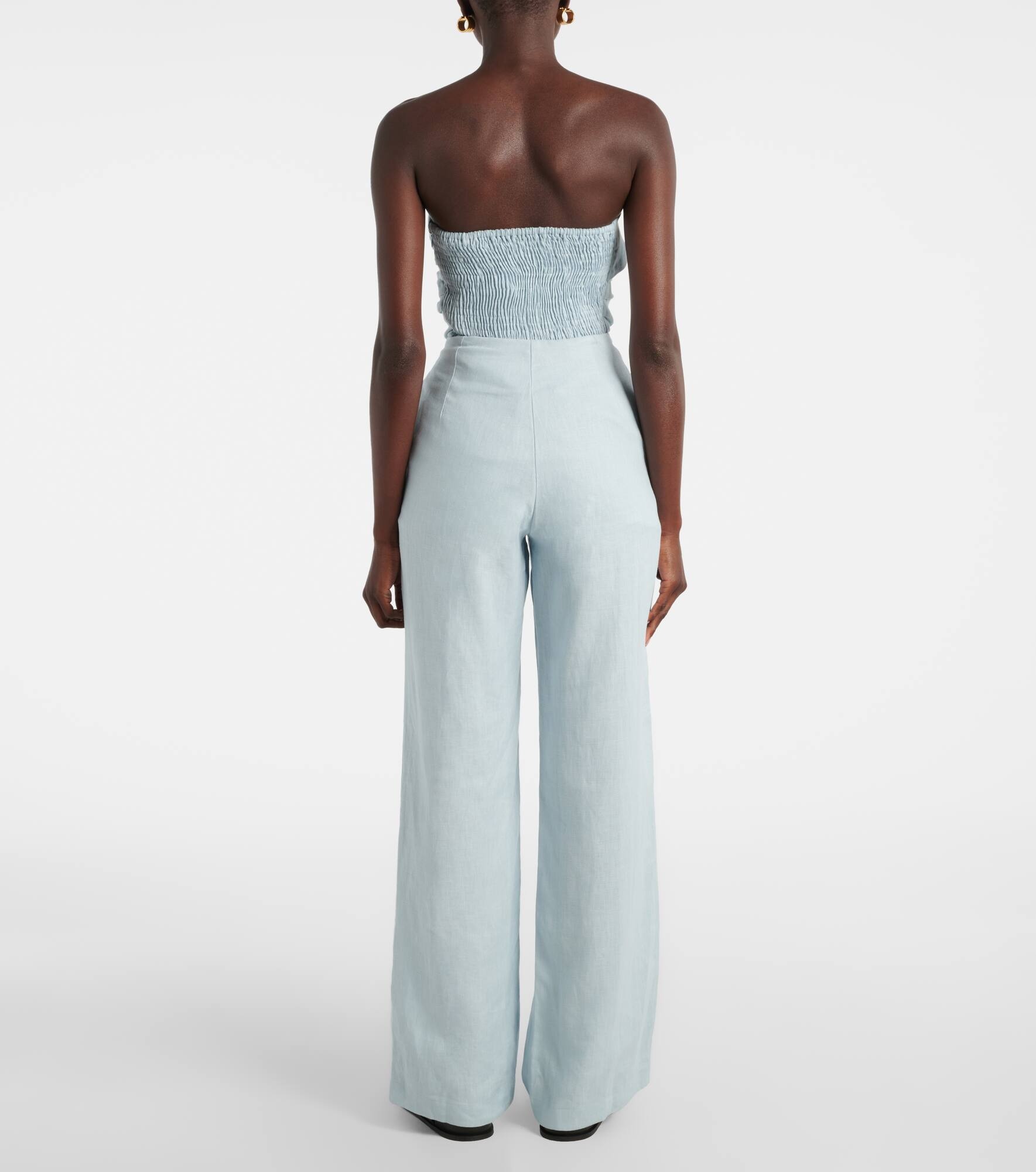 Lulea high-rise linen wide-leg pants - 3