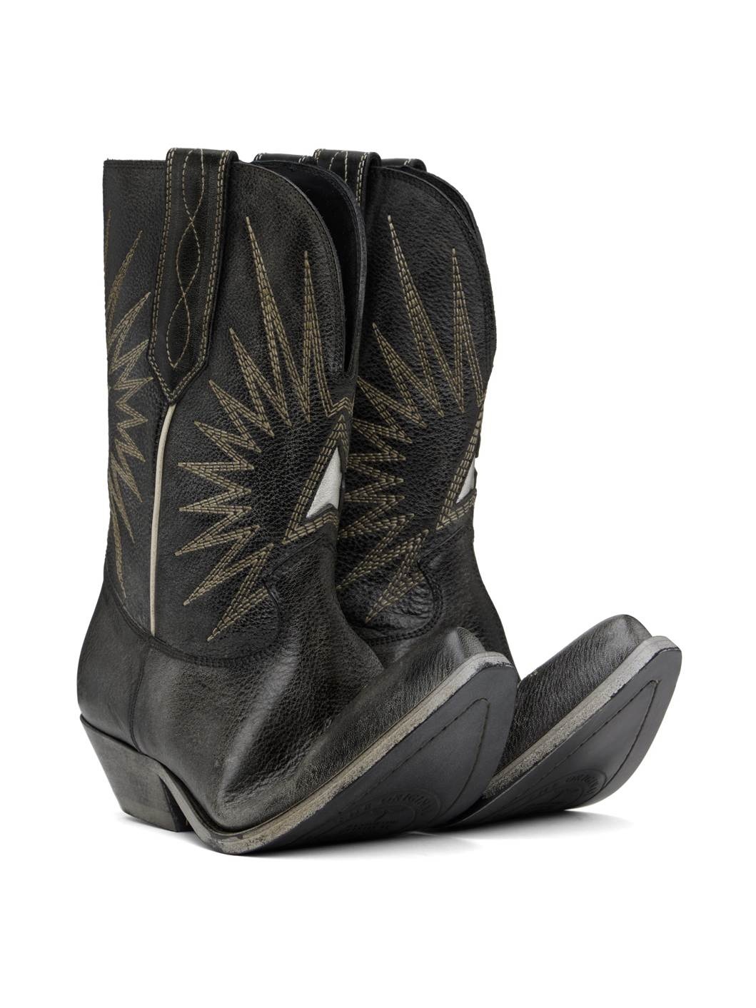 Black Low Wish Star Boots - 4