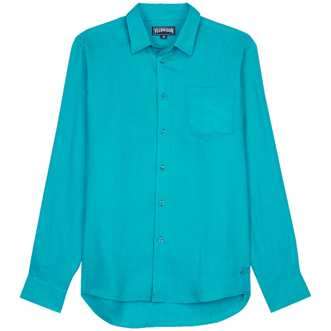 Men Linen Shirt Solid - 1
