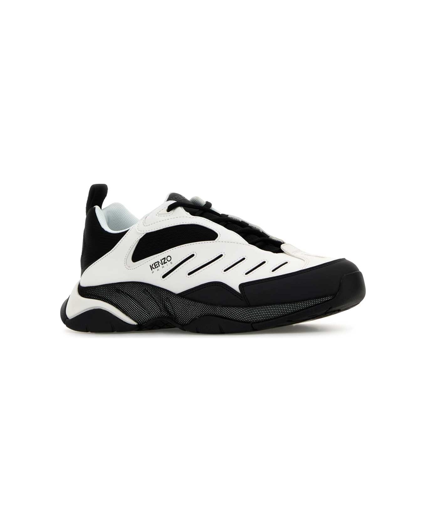 Two-tone Fabric And Synthetic Leather Kenzo X-trainer Sneakers - 2