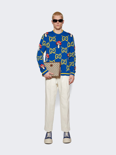 GUCCI GG Cotton Wool Sweater Blue outlook