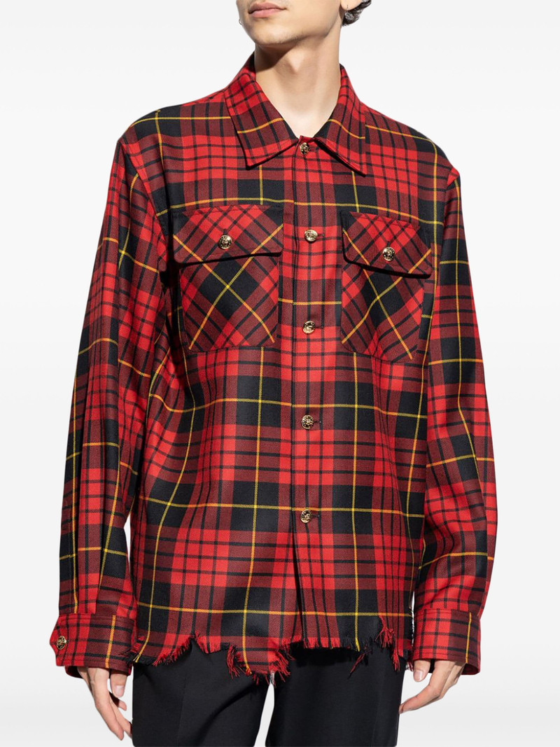distressed Macqueen tartan shirt 3