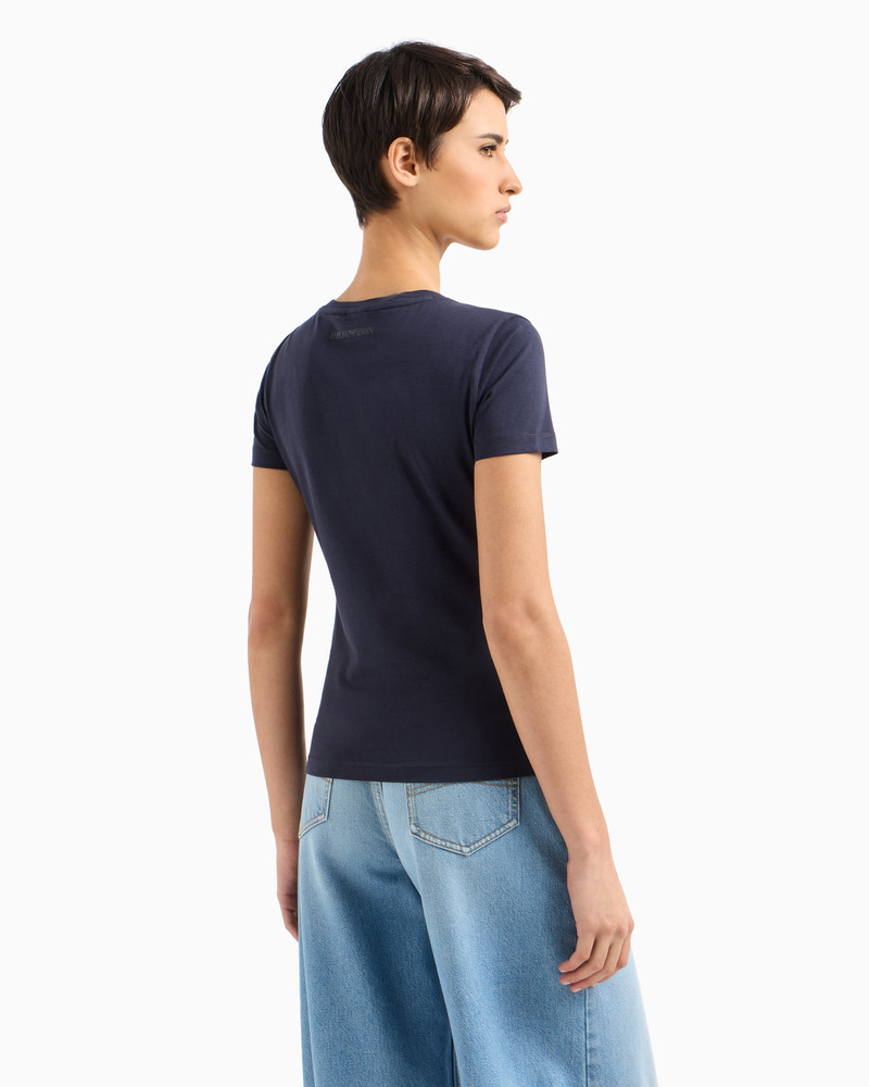 STRETCH-JERSEY SLIM-FIT T-SHIRT WITH OVERSIZED EAGLE PATTERN 3