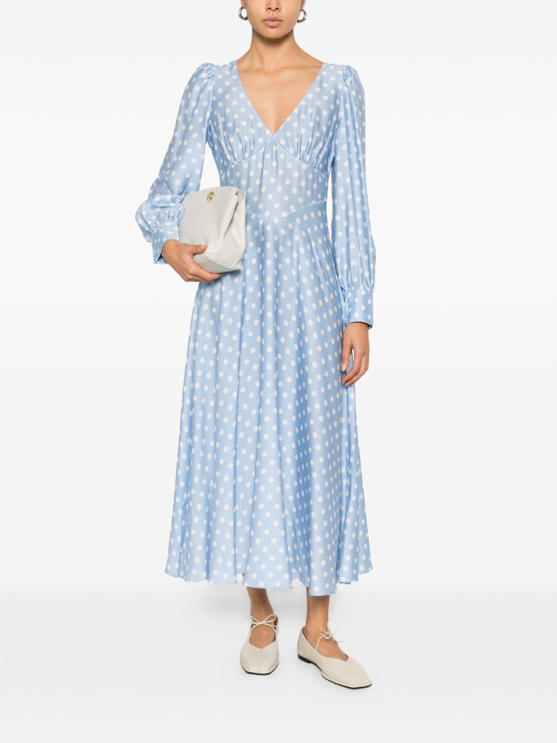 POSSE Tillie polka-dot V-neck maxi dress outlook
