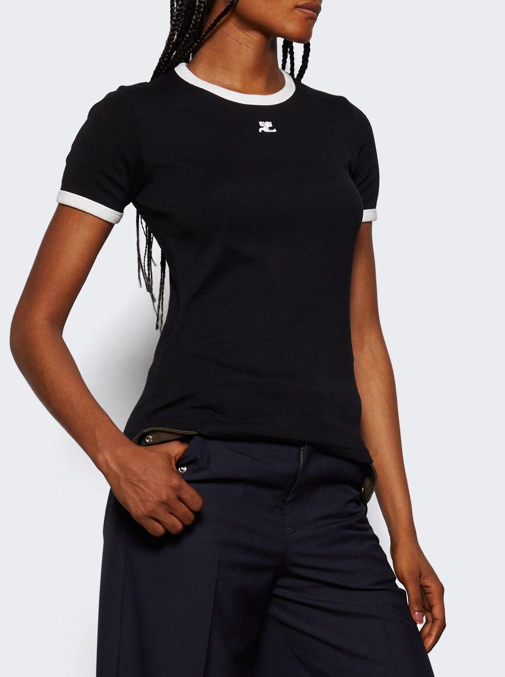Signature Contrast Tee Black And Heritage White - 2