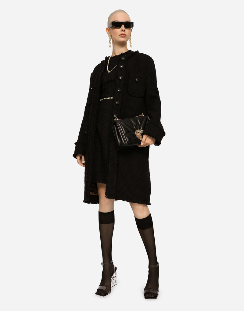 Dolce & Gabbana Single-breasted tweed coat outlook