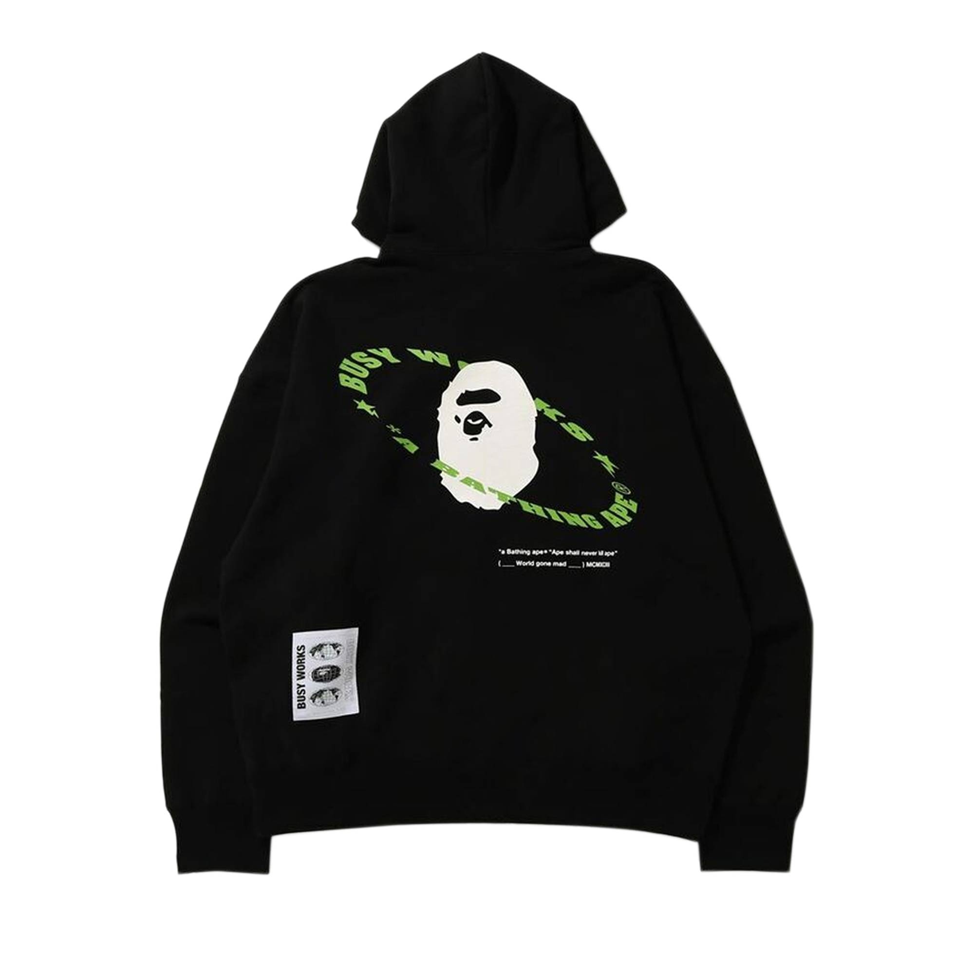 BAPE Universe Ape Loose Fit Pullover Hoodie 'Black' - 2