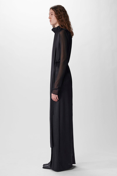 Ann Demeulemeester Bettina Long Apron Dress Satin Washed Silk outlook