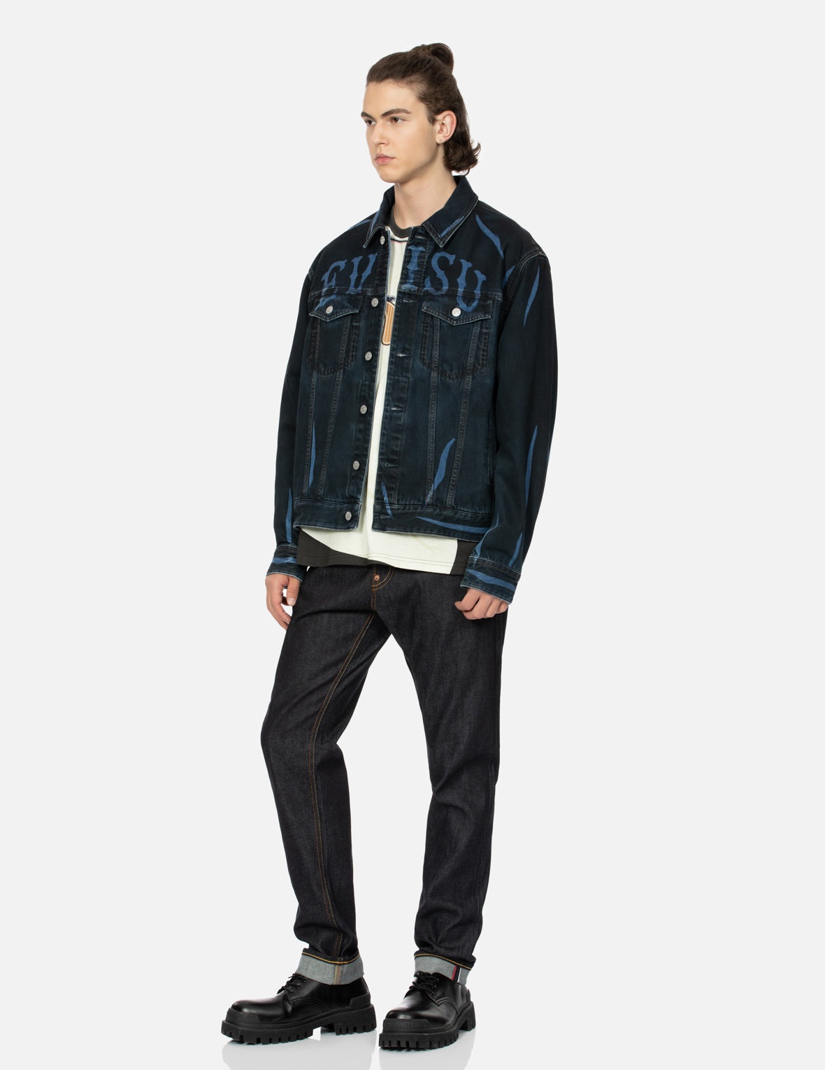 OVERDYE LOGO AND SEAGULL RELAX FIT DENIM JACKET - 4