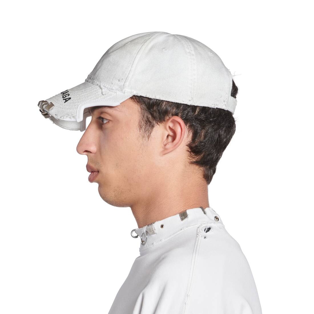 Balenciaga Cap in White/black - 6