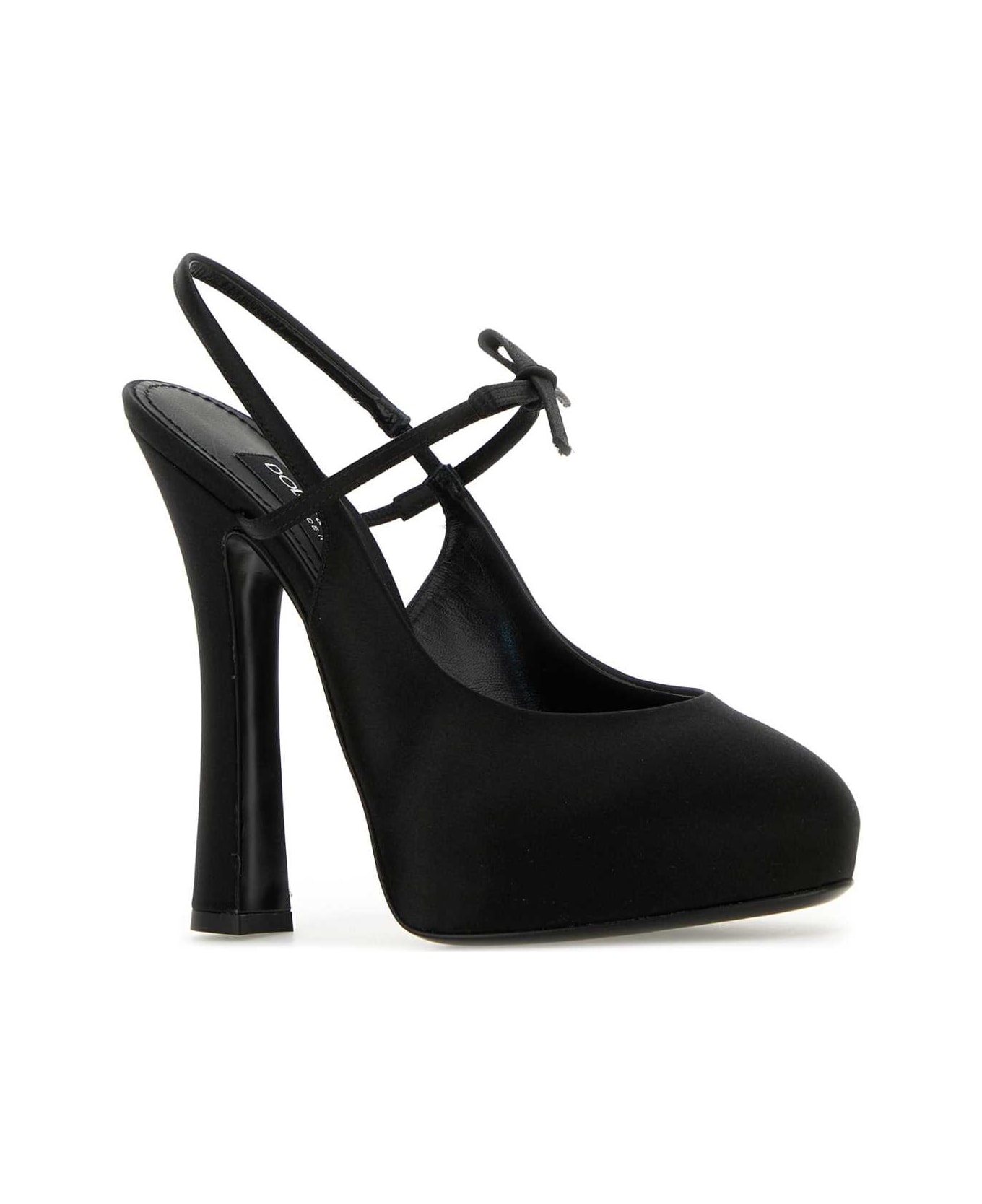 Black Satin Pumps - 2