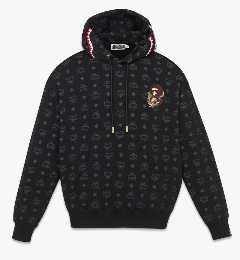 MCM x BAPE Monogram Shark Hoodie 1