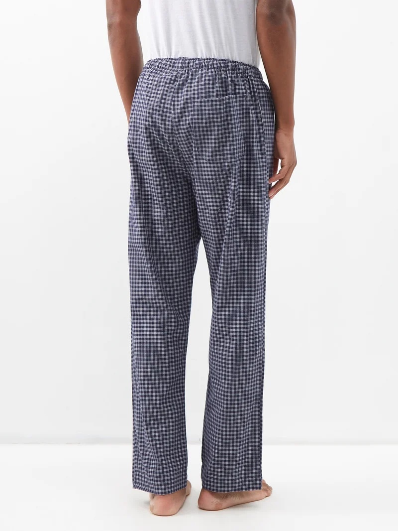Braemer checked cotton pyjama trousers - 5