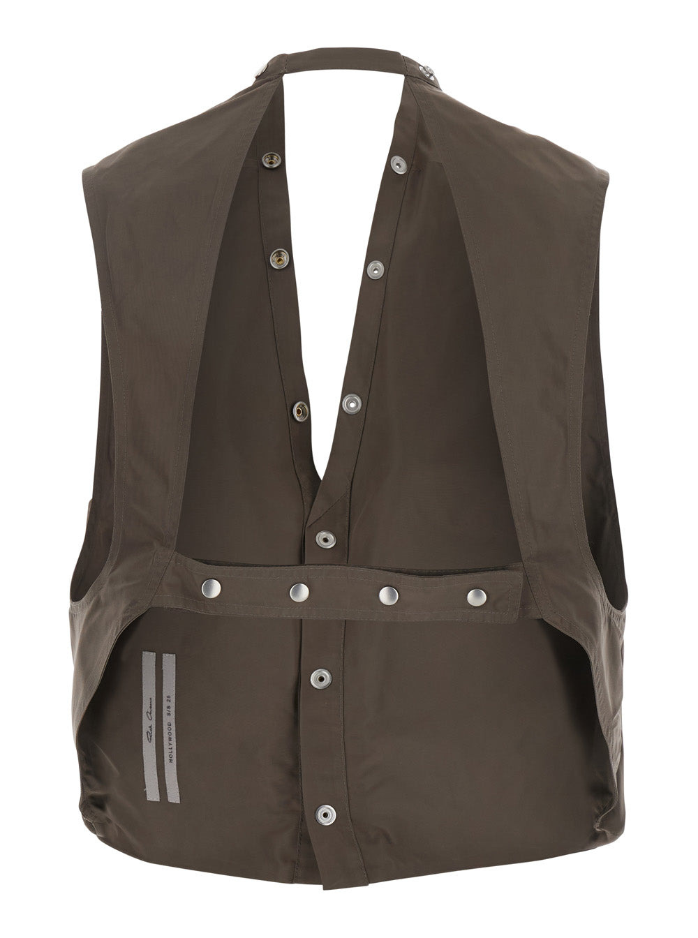 Rick Owens Men Grey Vest With V-Neck And Cargo Pockets In Cotton Man - 2