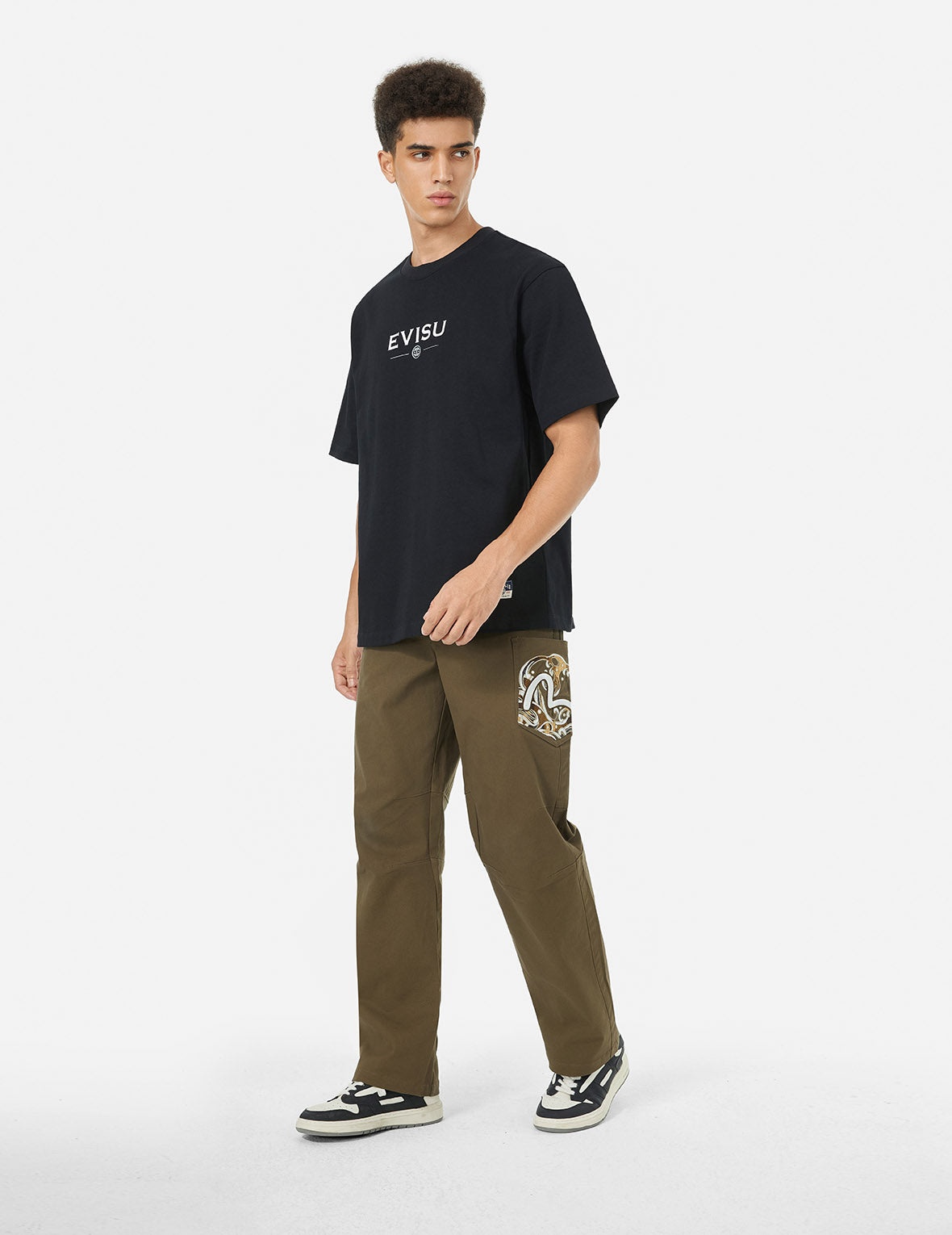 Seagull and Logo Embroidery Relax Fit Woven Pants - 3