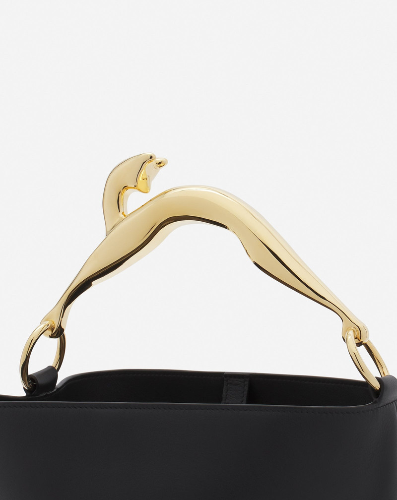 LEATHER FUSION CAT BUCKET BAG 7