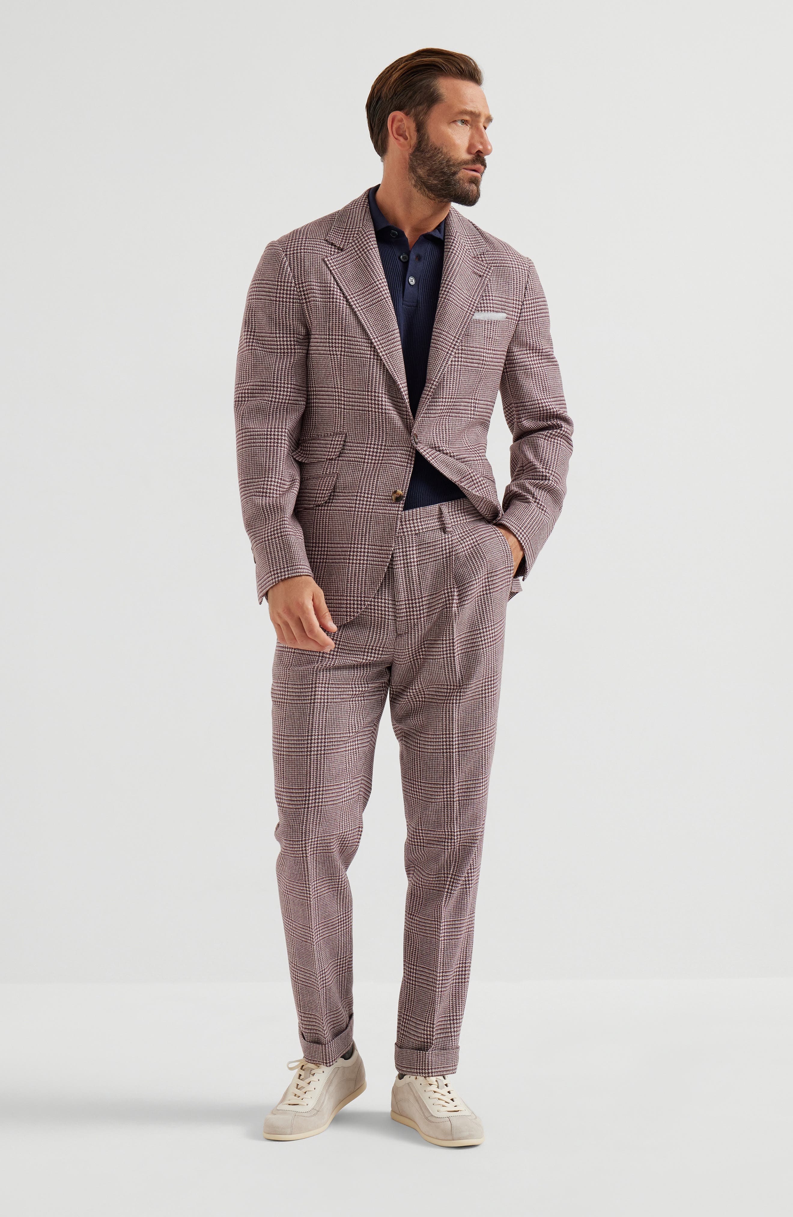 Brunello Cucinelli English Rib knit sweater in Navy Blue at Nordstrom - 6