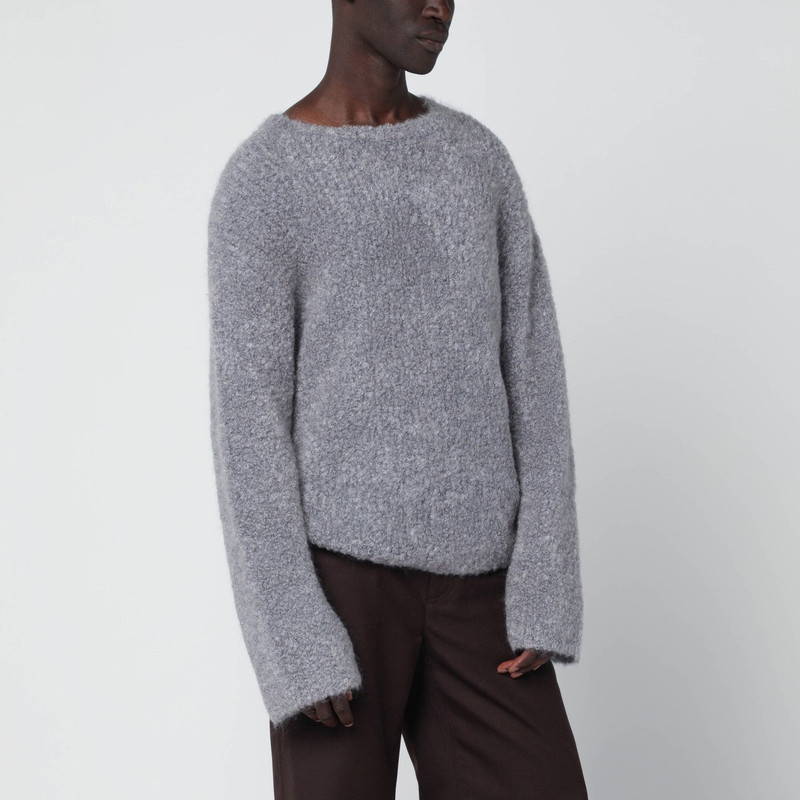 Jermaine grey sweater in bouclé yarn 1