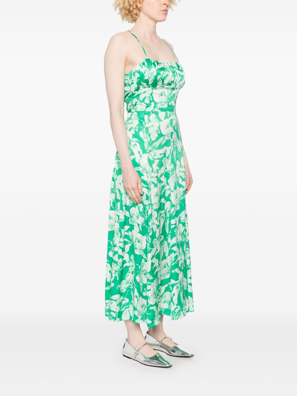 floral-print midi dress - 3