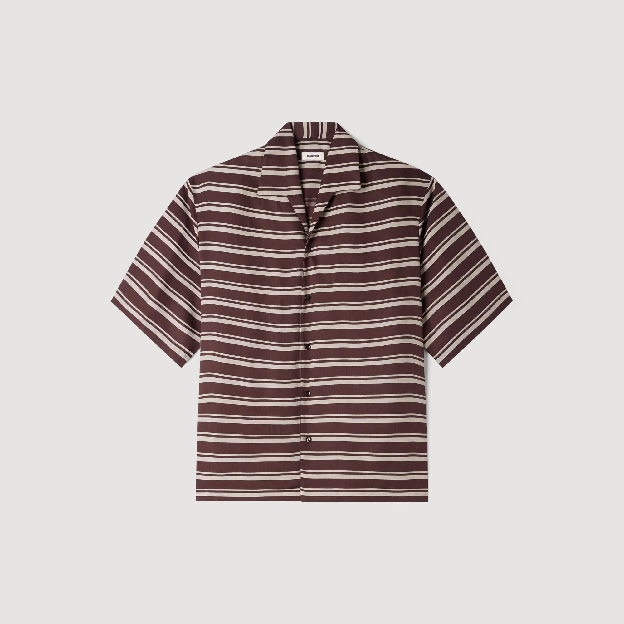 STRIPED BOAT NECK SHIRT - 1