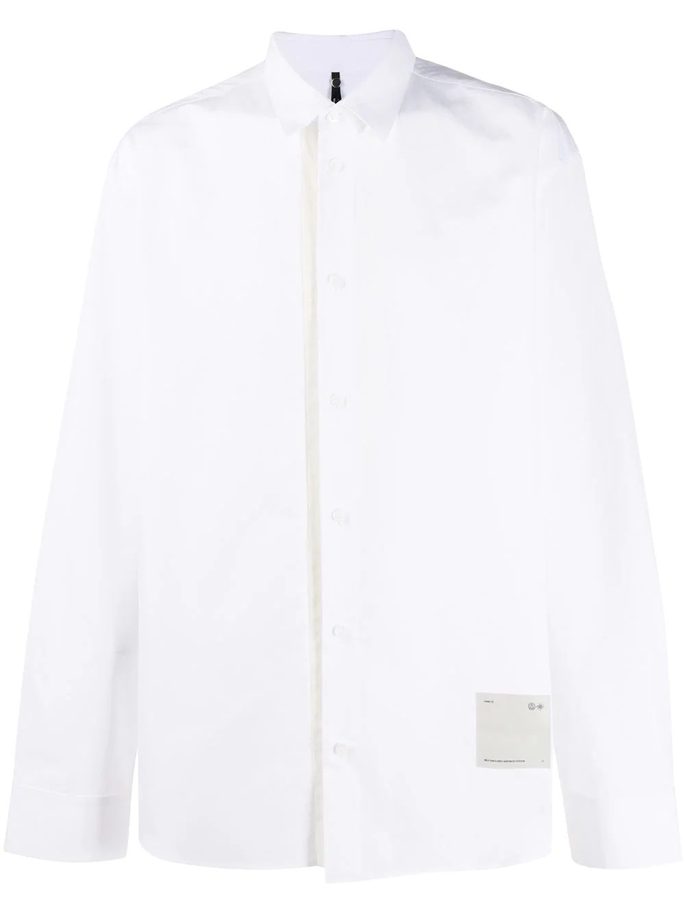 logo-patch oversized shirt - 1