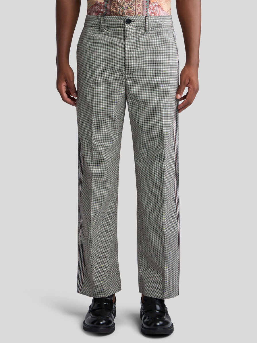 WOOL HOUNDSTOOTH TROUSERS - 2