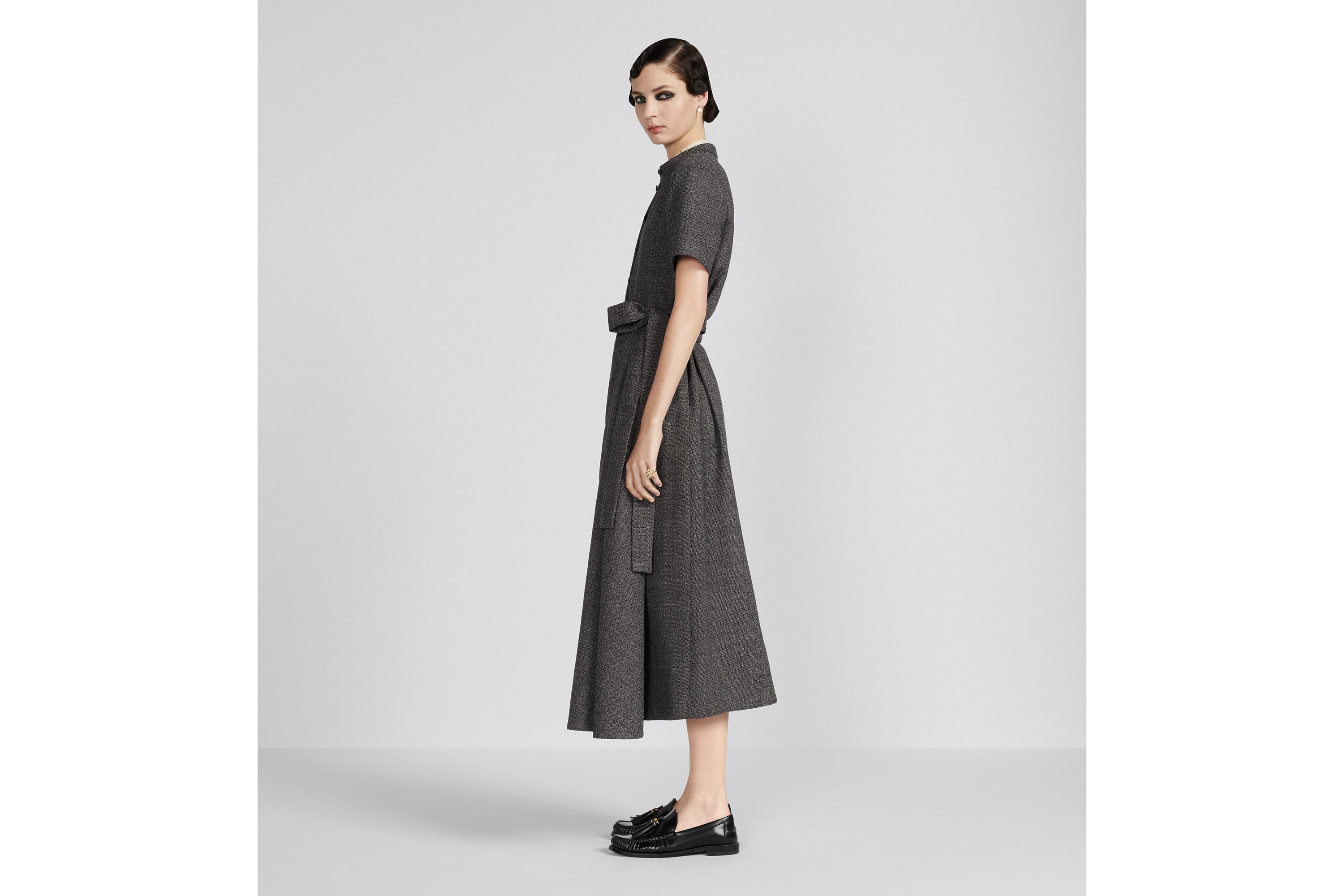 Mid-Length Draped Dress - 5