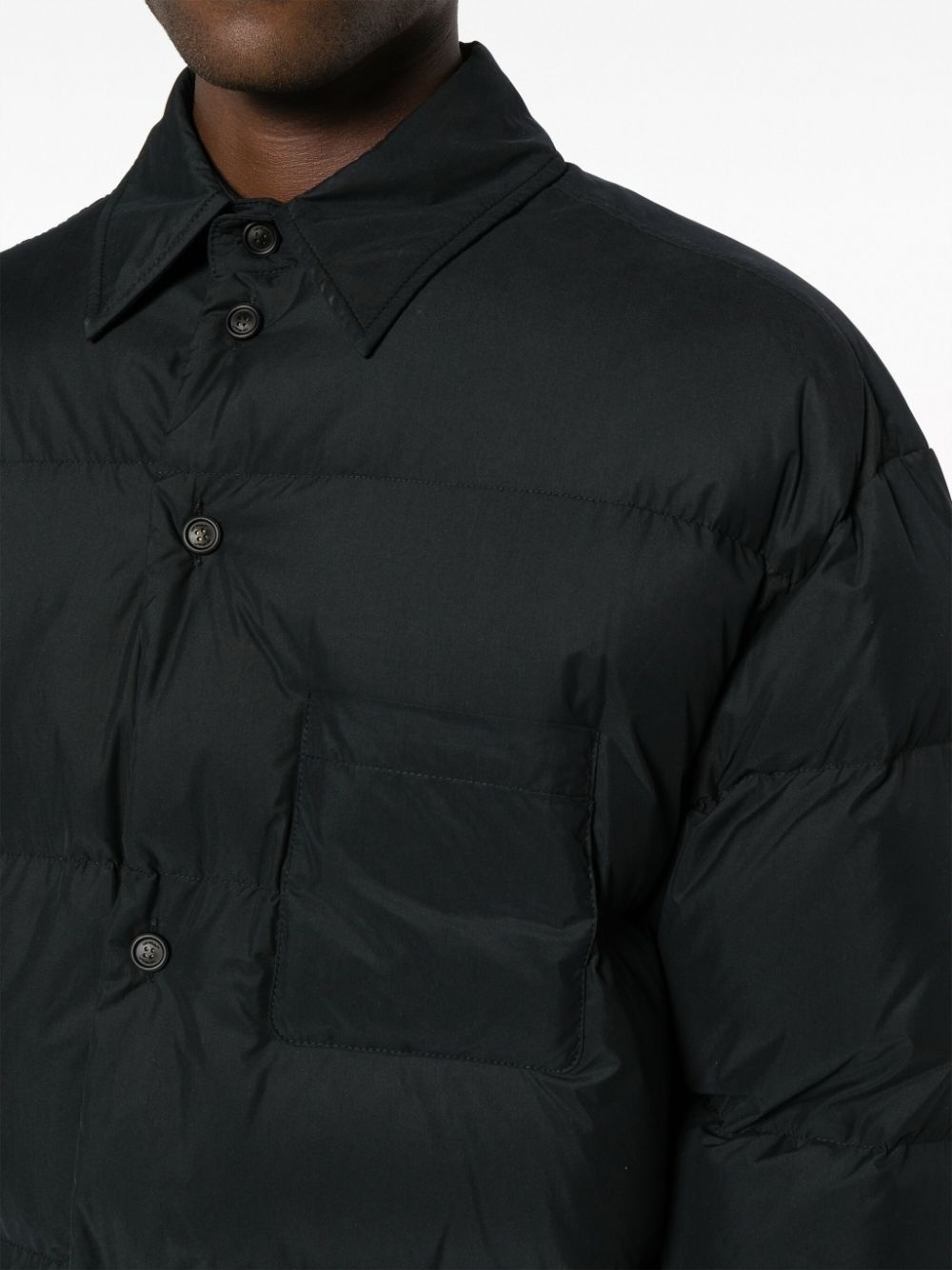 button-front puffer jacket - 5