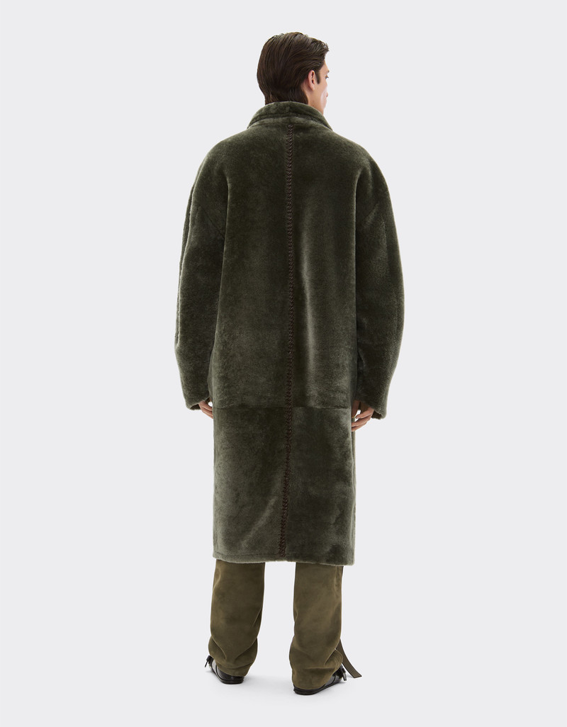 Shearling coat with astrakhan effect 4