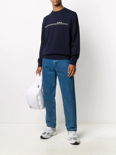 A.P.C. front-logo crewneck jumper outlook