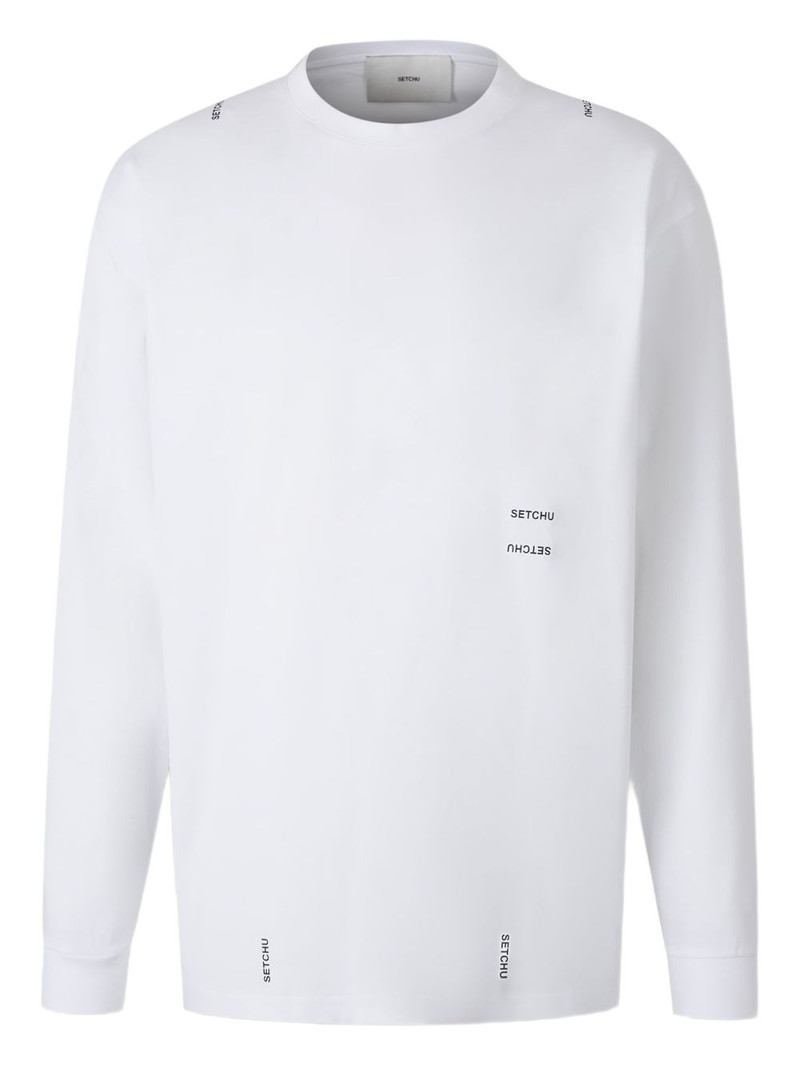 logo-print long-sleeve T-shirt 1