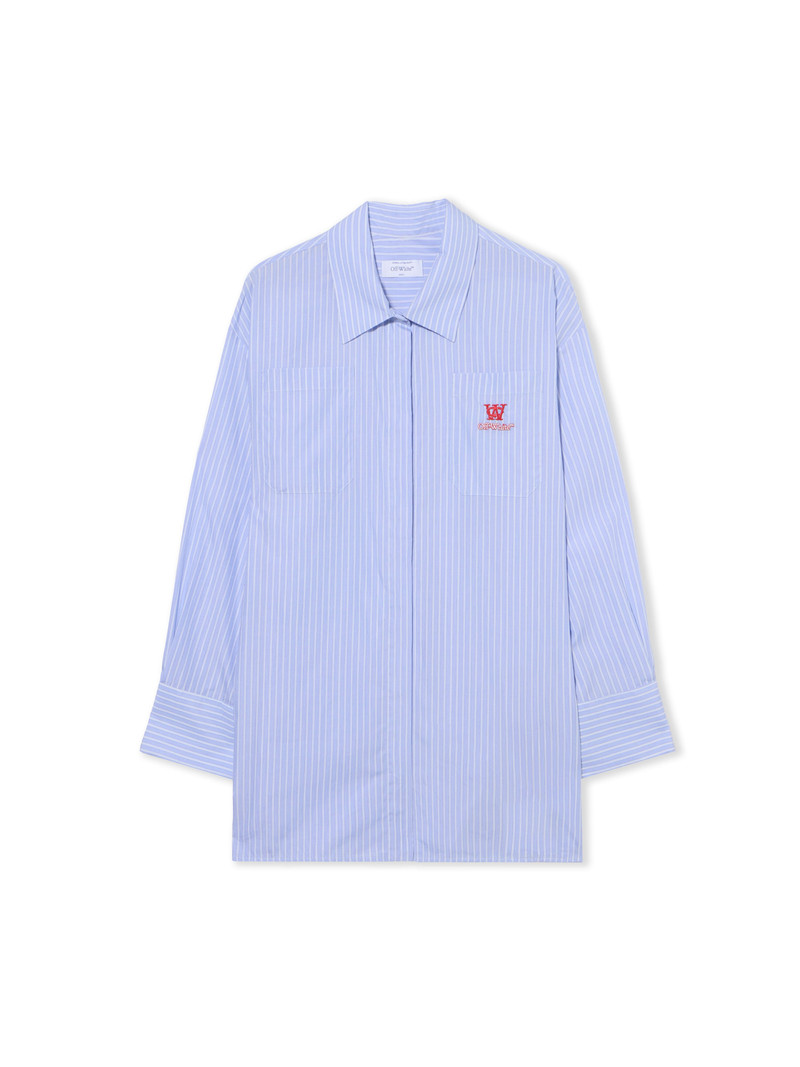 Off-White Striped Poplin Shirt Dress outlook