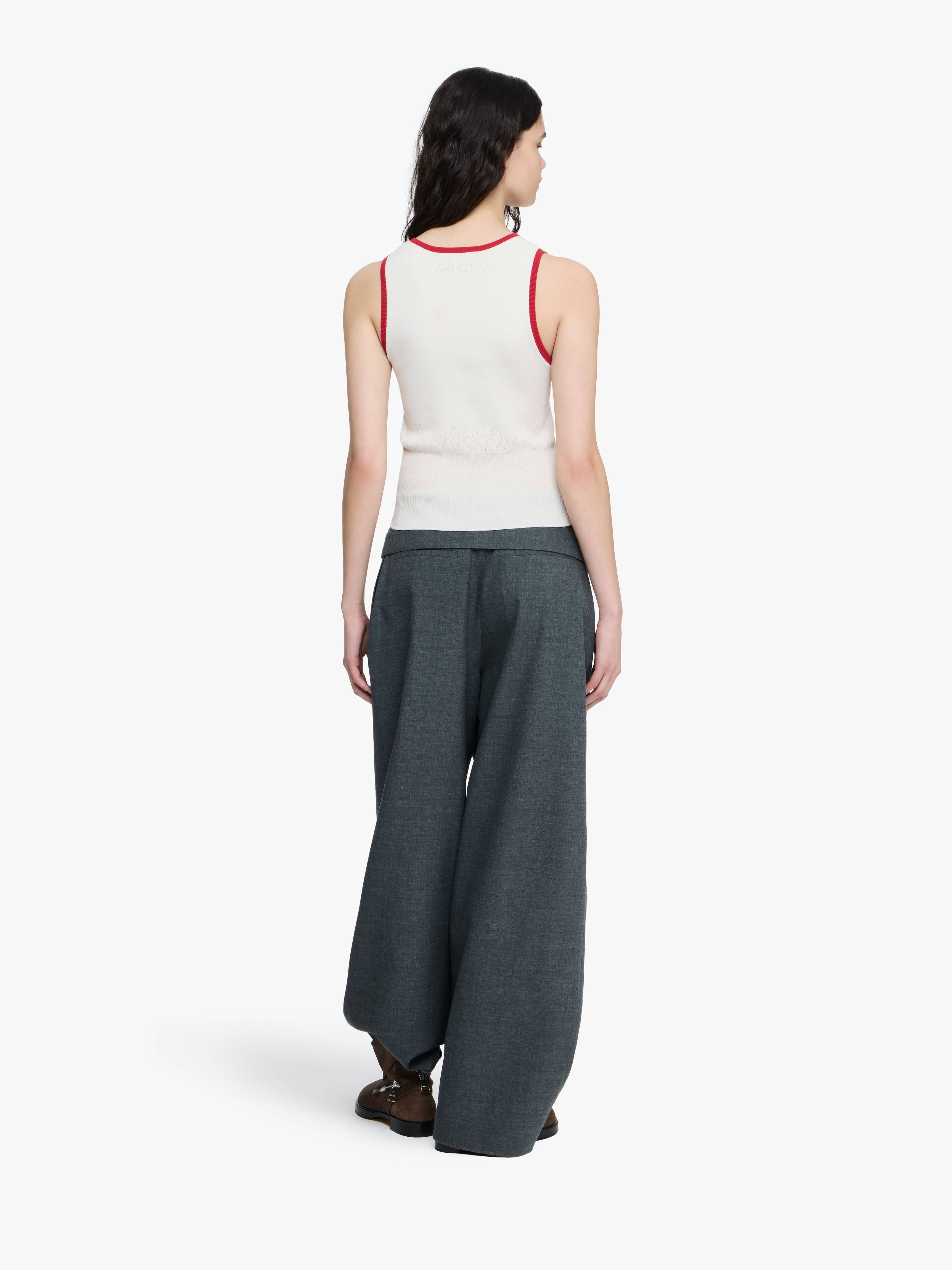 CONTRAST TRIM VEST - 3