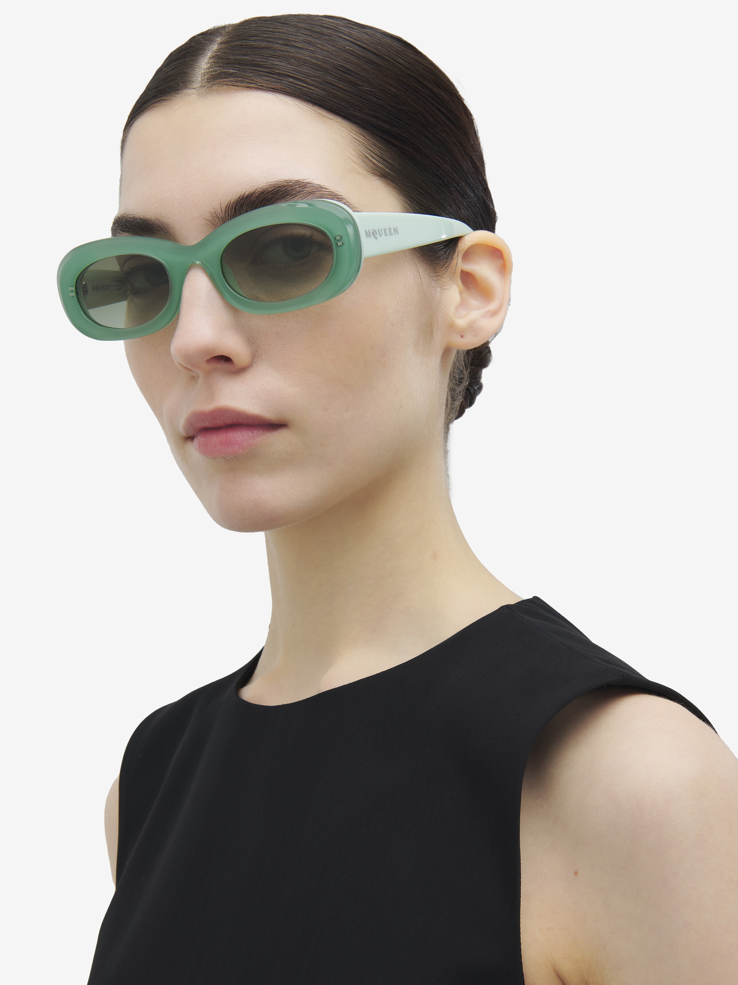 McQueen Logo Oval Sunglasses - 2