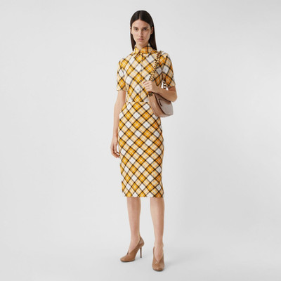 Burberry Short-sleeve Check Jersey Shirt outlook