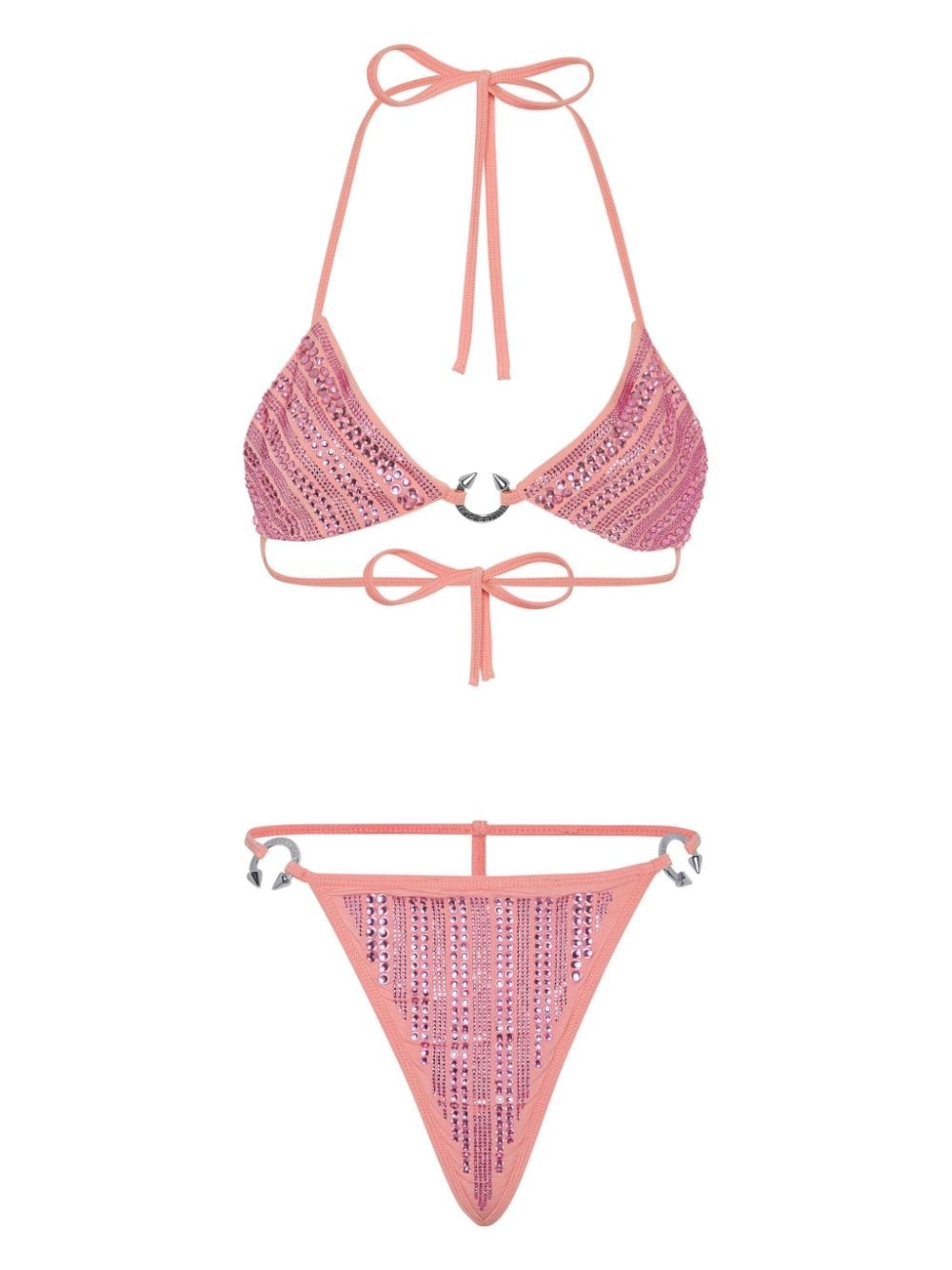 crystal-embellished bikini - 1