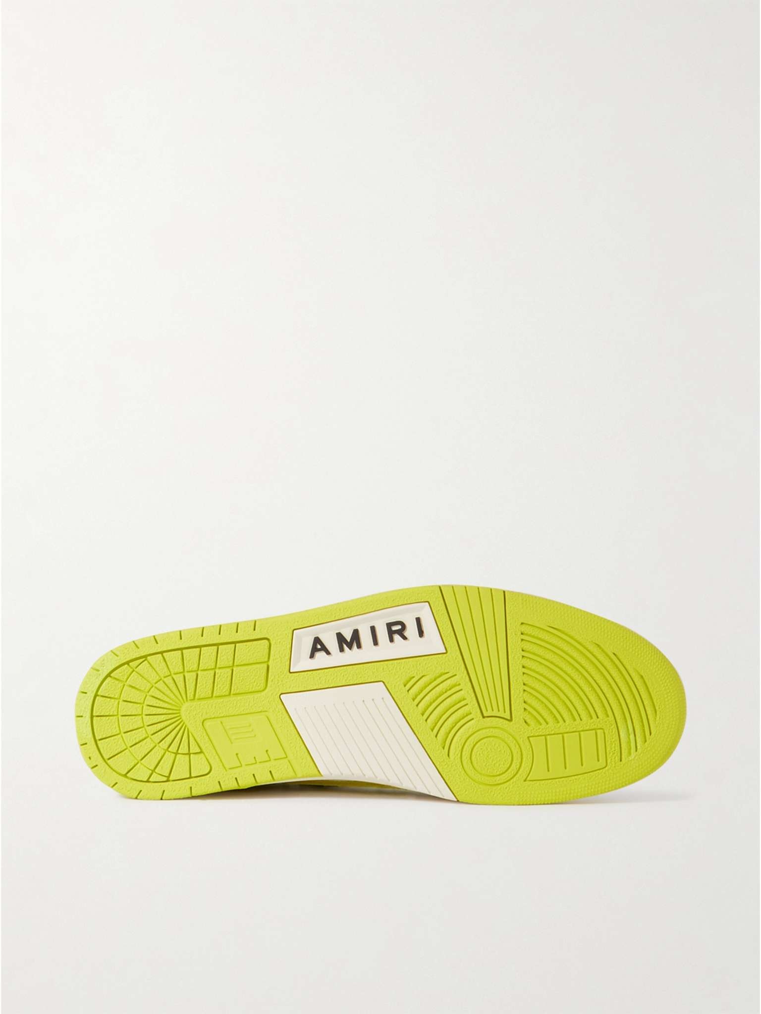 Skel-Top Neon Colour-Block Leather Sneakers - 7