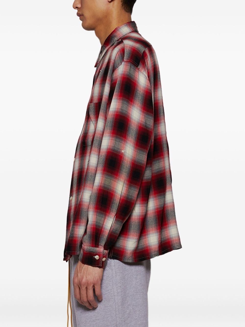 check-print shirt - 4